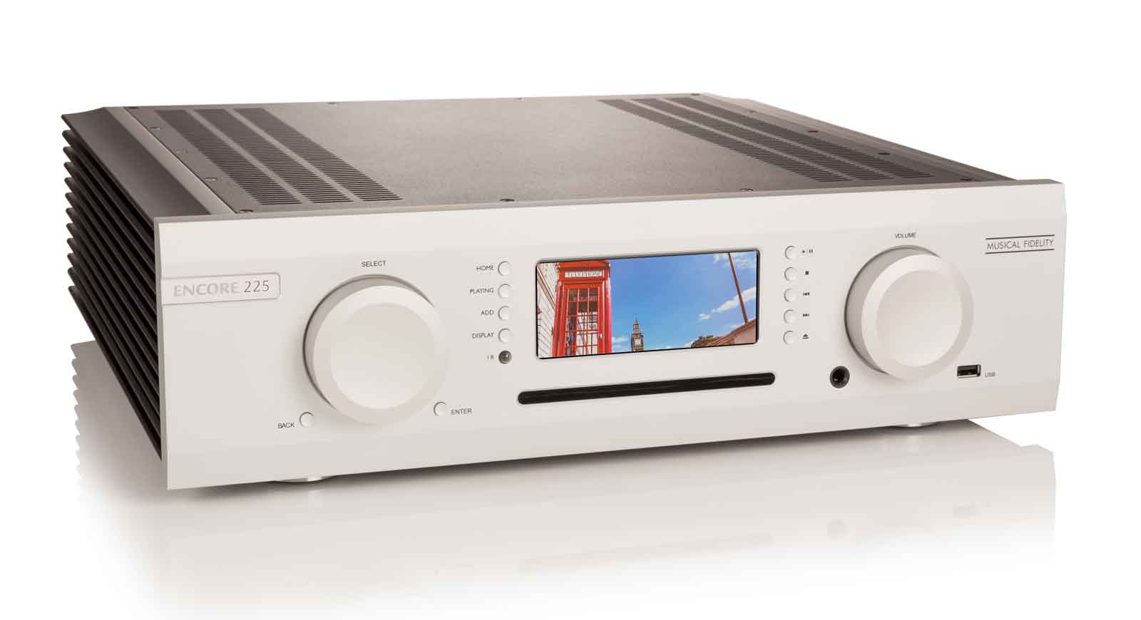 M6 Encore 225 Music System Silver Front